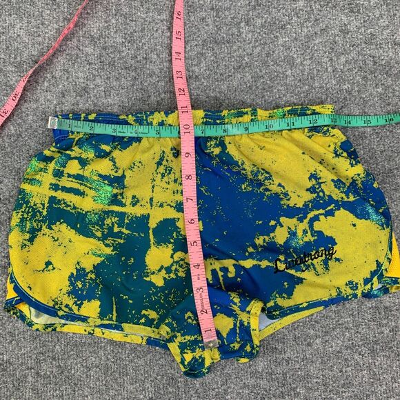 Nike Short Womens XS Extra Small Yellow Harbor Blue Running Dri Fit Livestrong - Picture 4 of 12